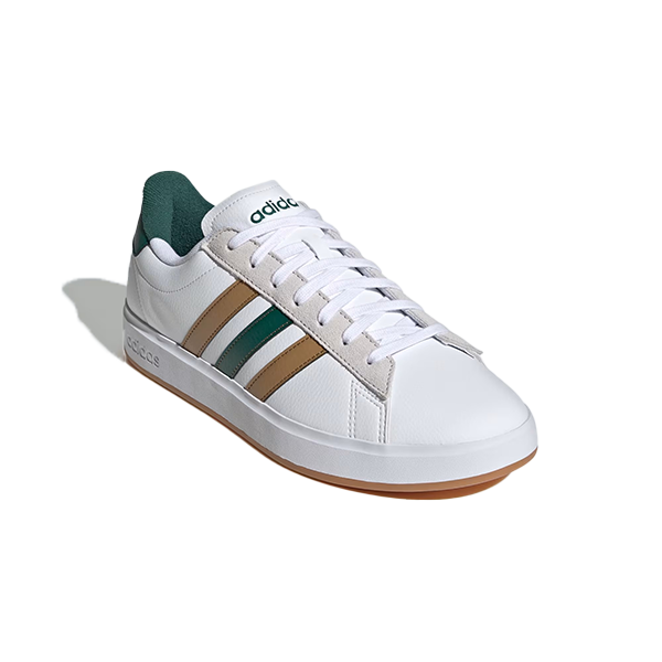 Adidas Grand Court 2.0 Lifestyle Shoes For Men, Cloud White & Bronze Strata & Collegiate Green