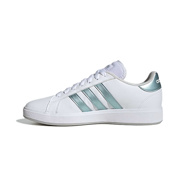 Adidas Grand Court Base 2.0 Lifestyle Shoes For Women, Cloud White & Magic Grey Met & Grey Two