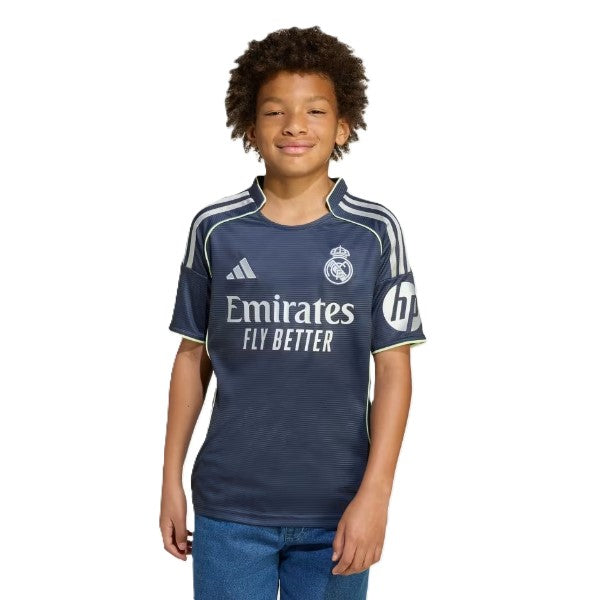 Adidas Real A Jsy Y Ss Football T-Shirt For Boys, Navy