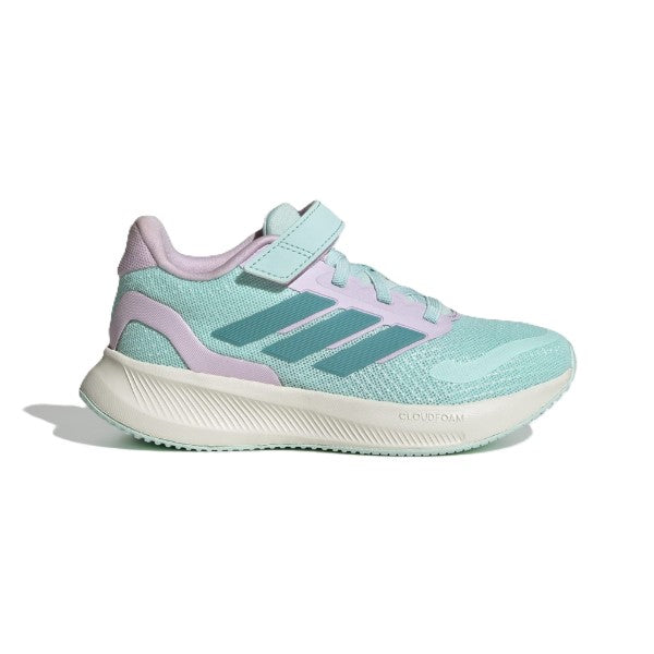 Adidas Runfalcon 5 El C Running Shoes For Boys, Mint Green&Lavander