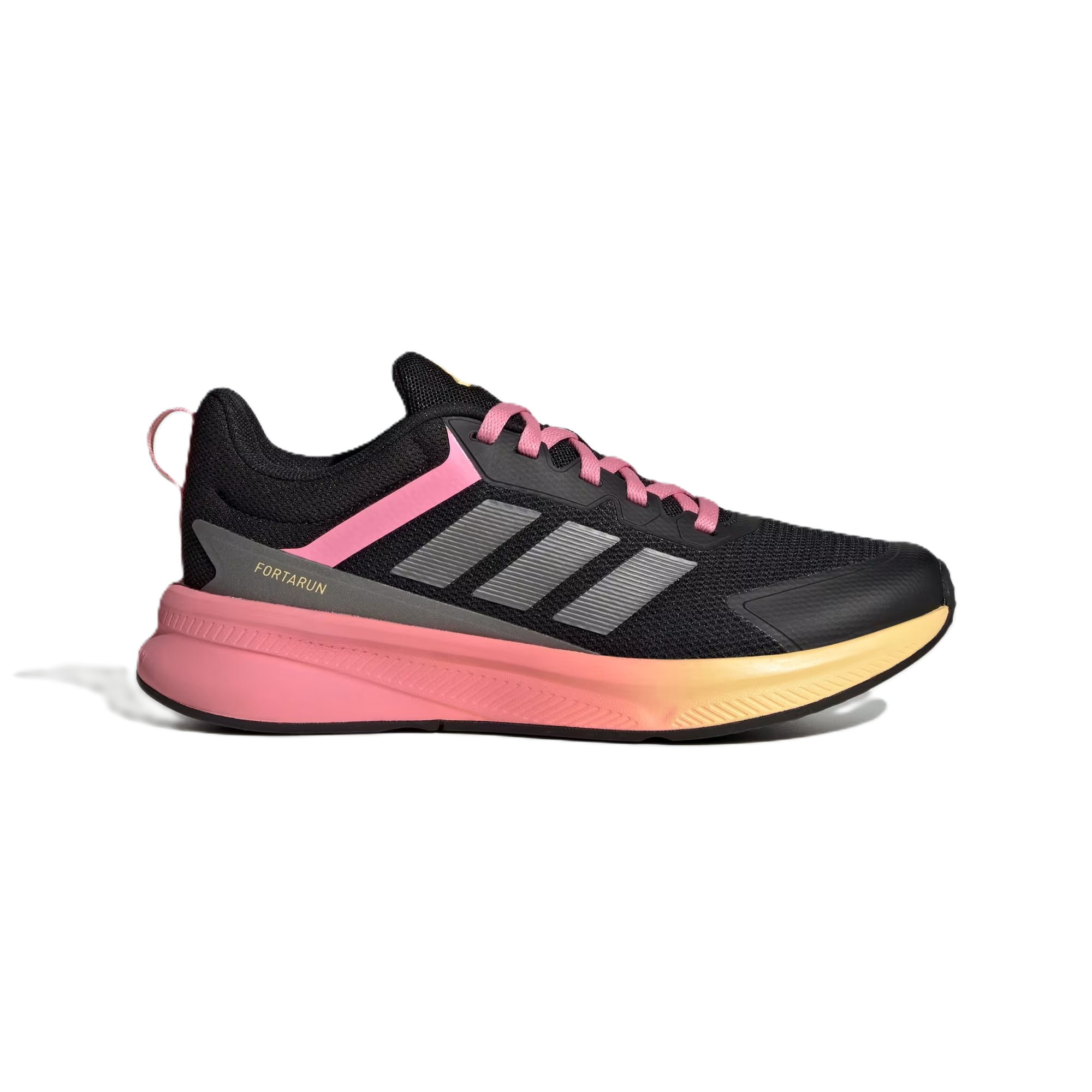 Adidas Fortarun 4.0 J Running Shoes For Girls, Black&Pink