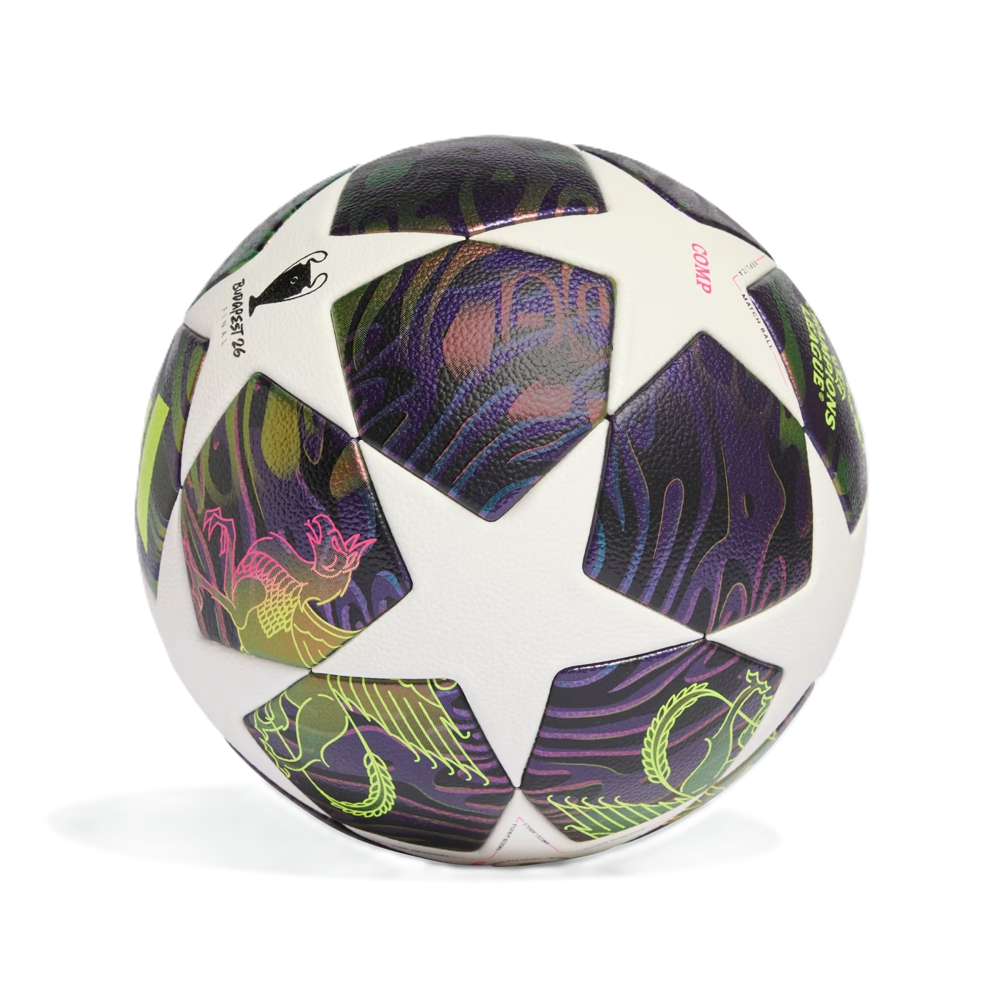 Adidas Ucl Com F Football For Unisex, Purple&White
