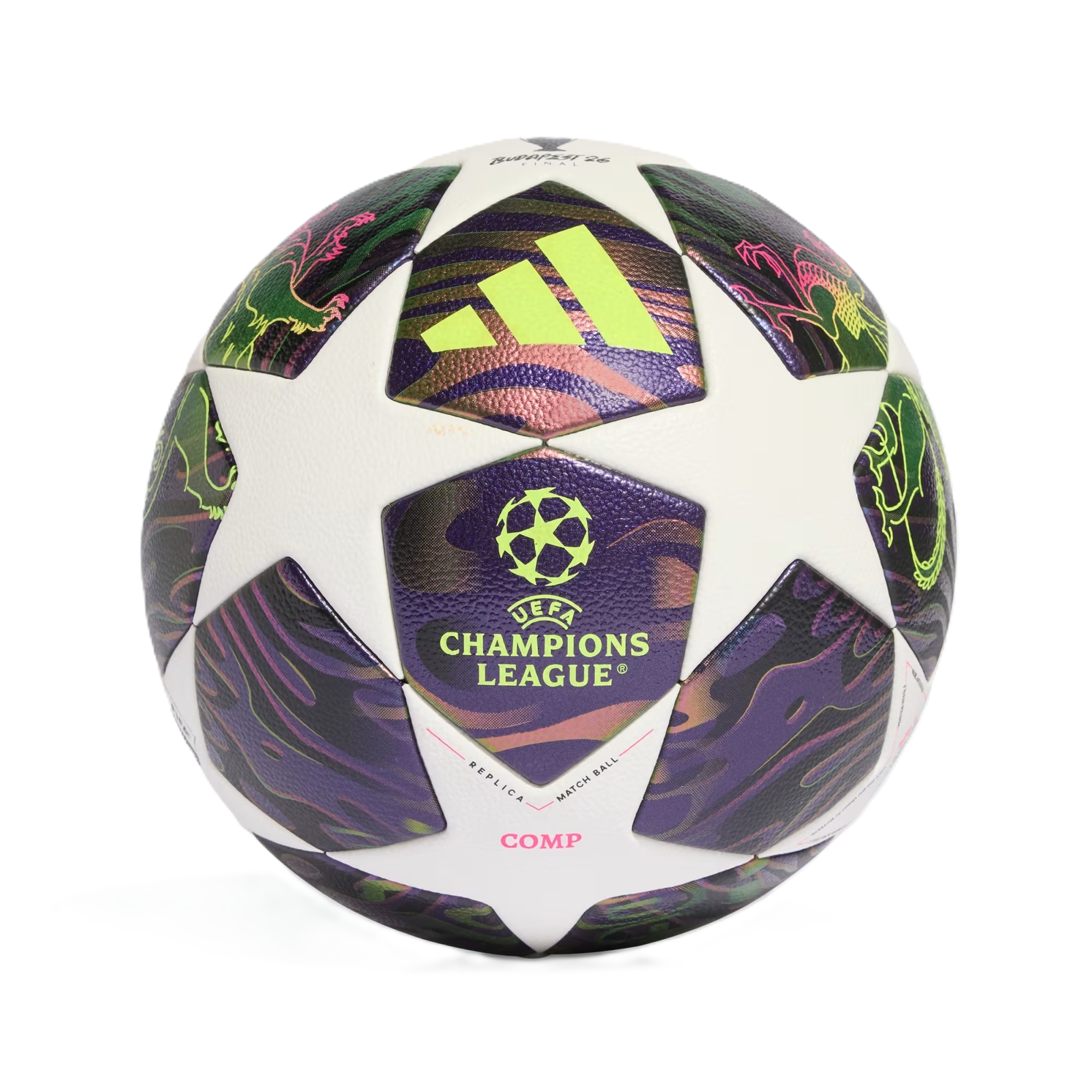 Adidas Ucl Com F Football For Unisex, Purple&White