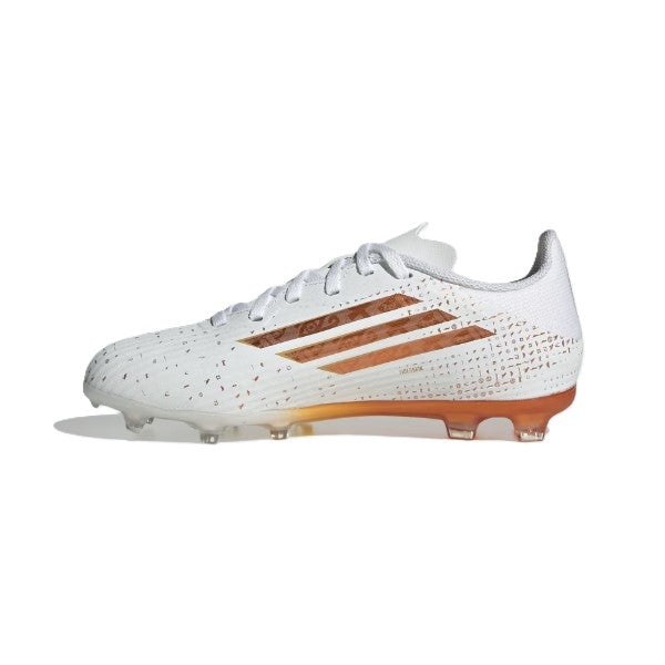 Adidas F50 League Fg/Mg J Fg Shoes For Boys, White&Gold