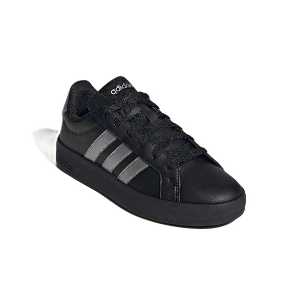 Adidas Grand Court 3.0 J Lifestyle Shoes For Boys, Black&Silver