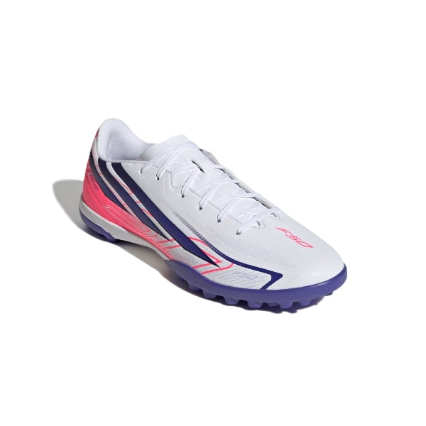 Adidas F50 Hyperfast Club Tf Tartan Shoes For Men, White&Purple