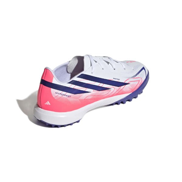 Adidas F50 Hyperfast League Tf J Tartan Shoes For Boys, White&Purple