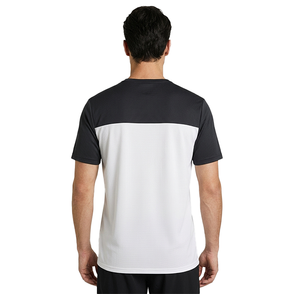 Trainetic Fitness Ss T-Shirt For Men, Dark Grey&White
