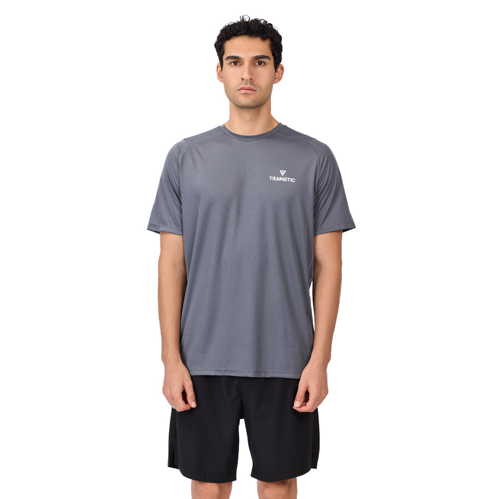 تيشيرت رياضي بأكمام قصيرة للرجال من تراينتيك سكويرز، رمادي غامق