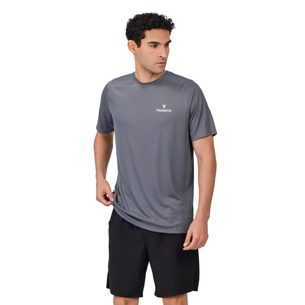 تيشيرت رياضي بأكمام قصيرة للرجال من تراينتيك سكويرز، رمادي غامق