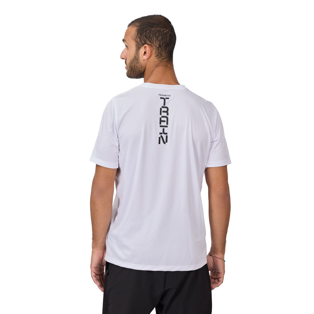 Trainetic Squares Fitness Short Sleeve T-Shirt For Men, White