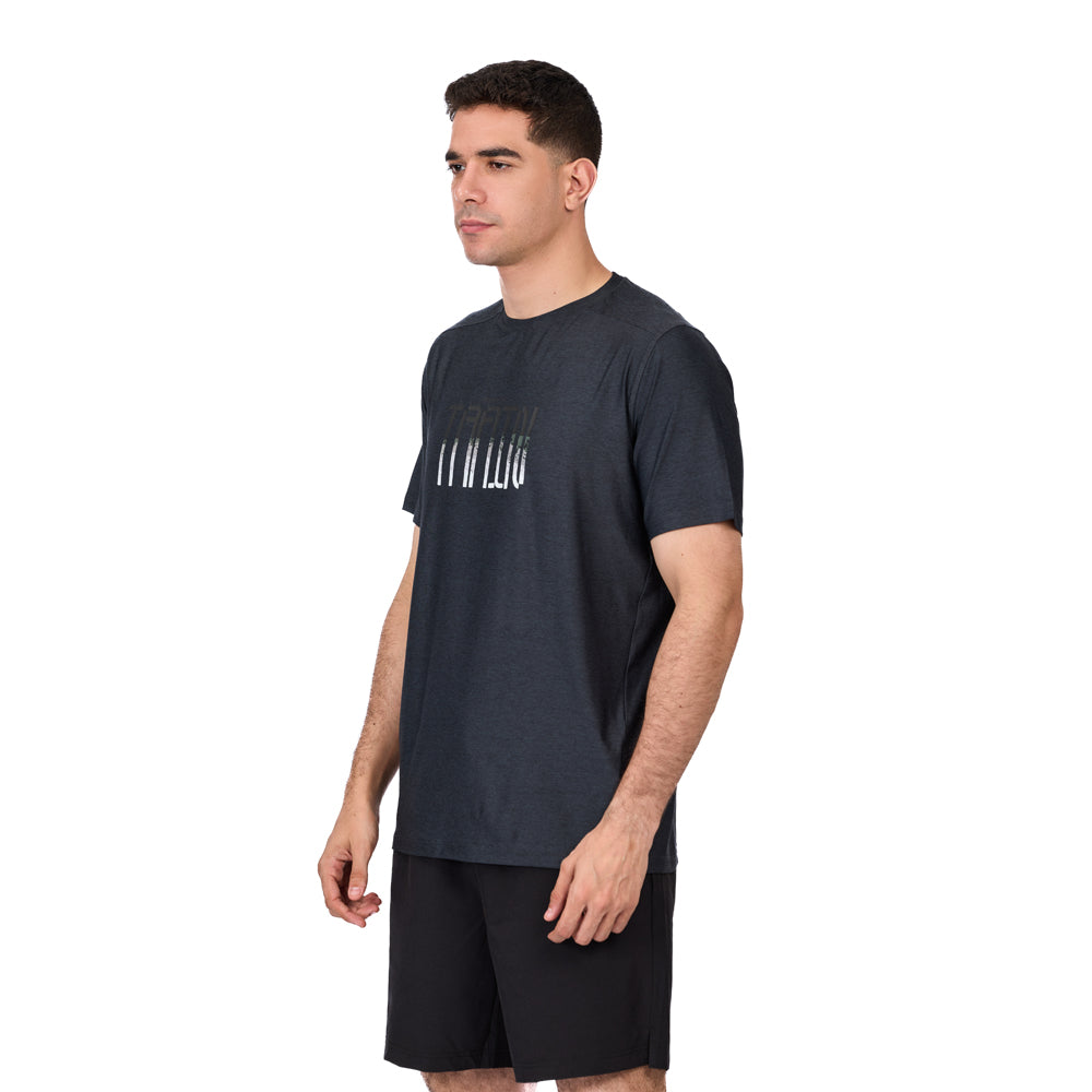 تيشيرت رياضي بأكمام قصيرة للرجال من تراينتيك، أسود فاتح