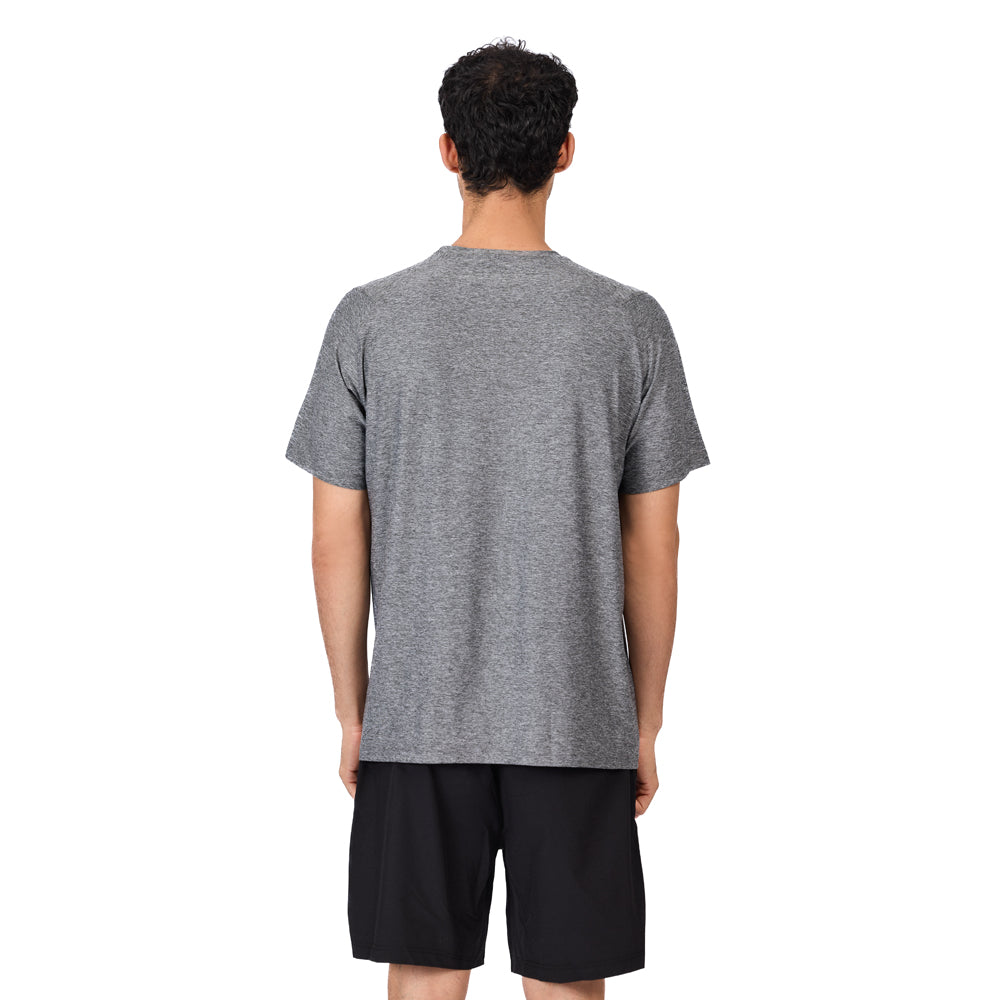 تيشيرت رياضي رجالي بأكمام قصيرة من Trainetic، رمادي فاتح