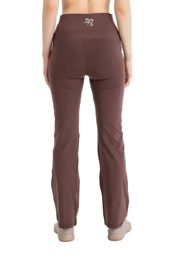 LIBRA V-FLARE LEGGINGS FOR WOMEN, DEEP MAHOGANY