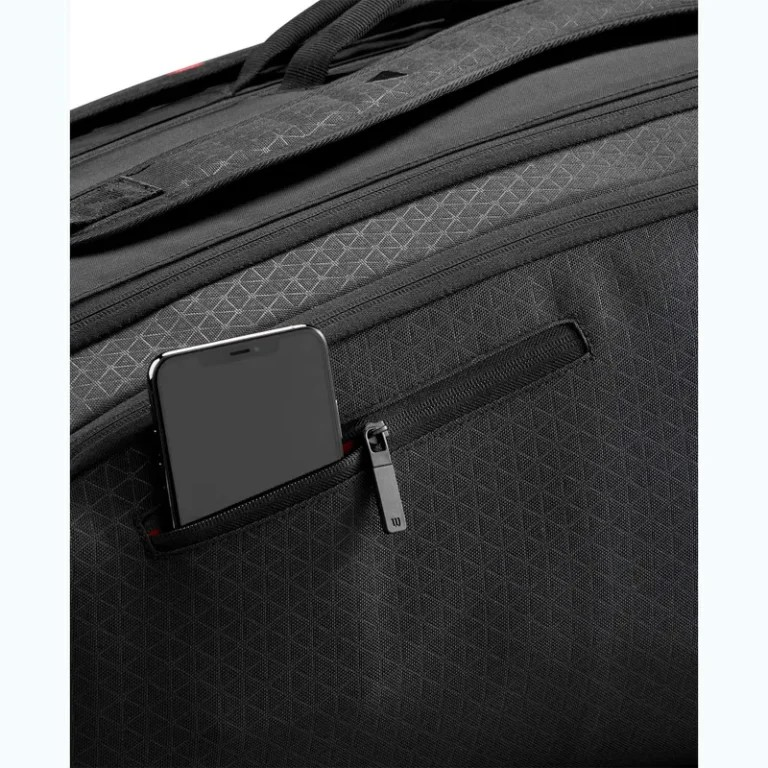 حقيبة مضارب ويلسون كلاش V3، 15 قطعة، أسود/أحمر