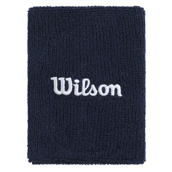 WILSON U WIDE TERRY WRISTBANDS CLASSIC, NAVY