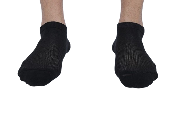 Energetics Socket Socks For Men, Black & White
