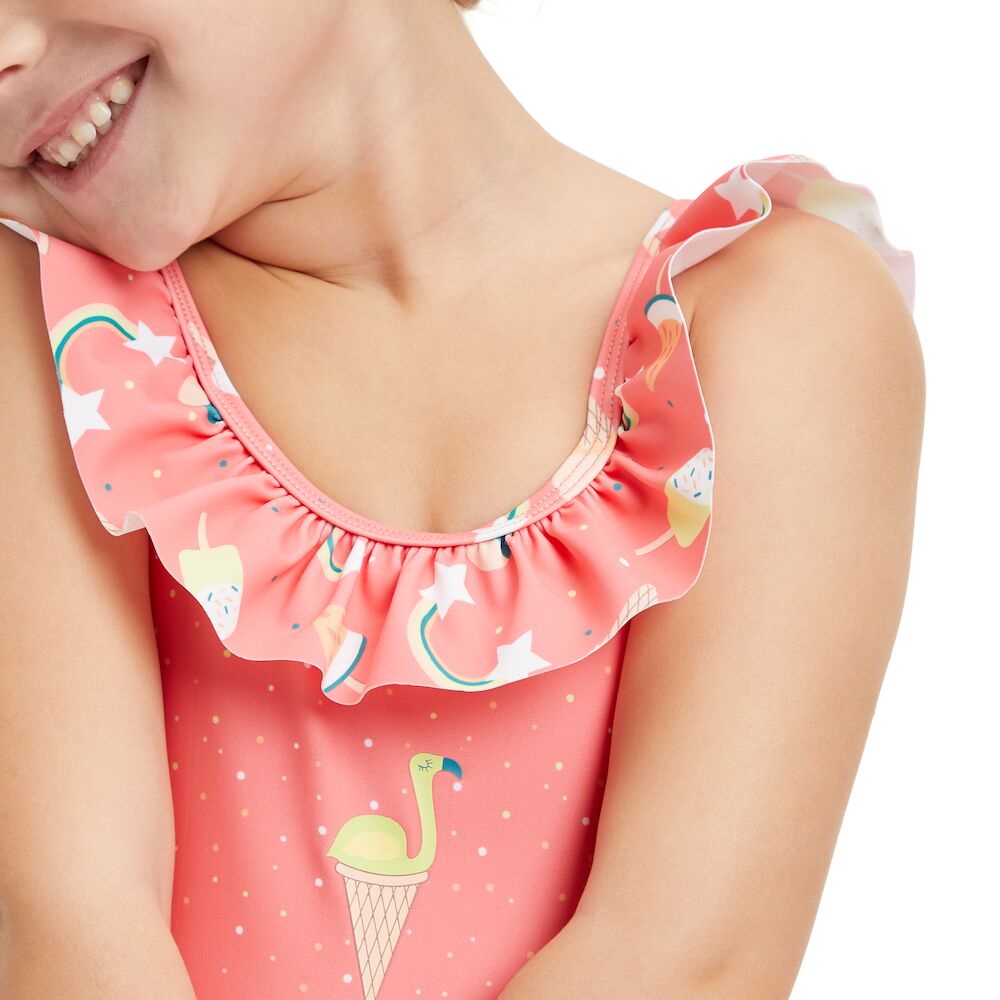 قطعة سباحة فاير فلاي للأطفال، وردي