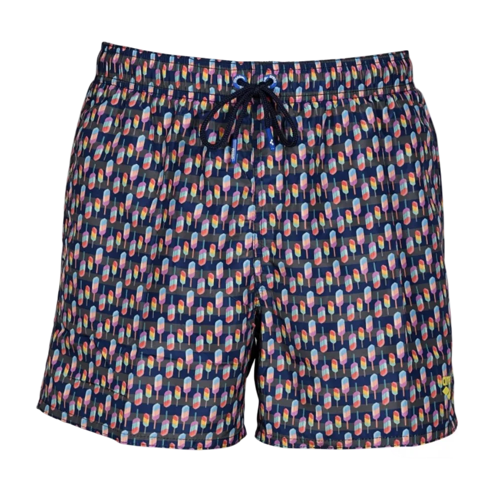 Arena Beach Swimming Short Allover For Men, Asphalt Multi
