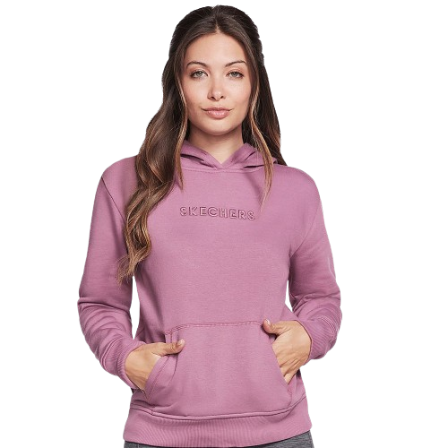 Skechers Signature Hooded Sweatshirt For Women, Dark Mauve