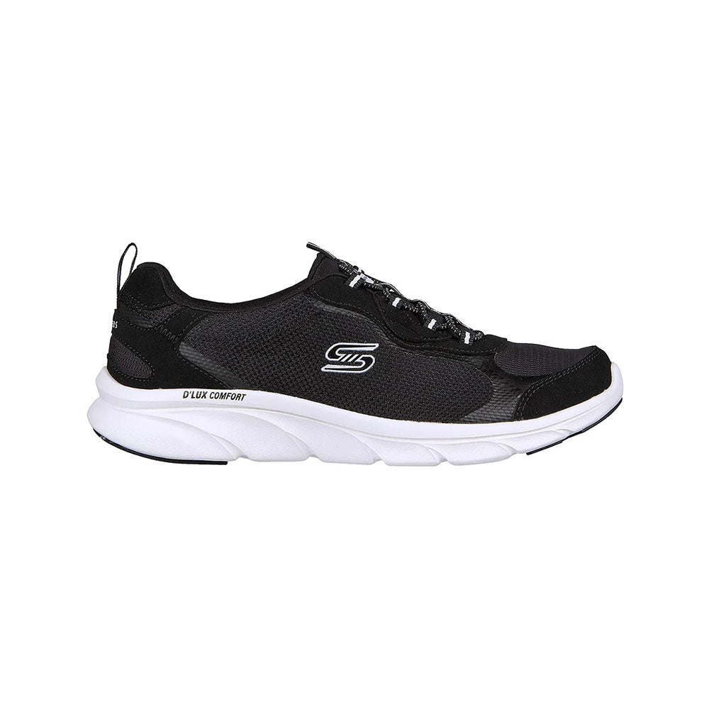 Skechers D'Lux Comfort Bliss Galore Shoes For Women, Black White