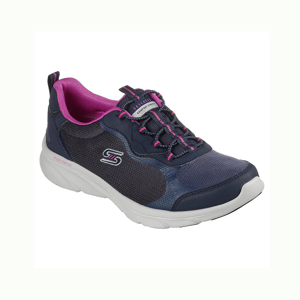 Skechers D'Lux Comfort Bliss Galore Shoes For Women, Navy & Purple