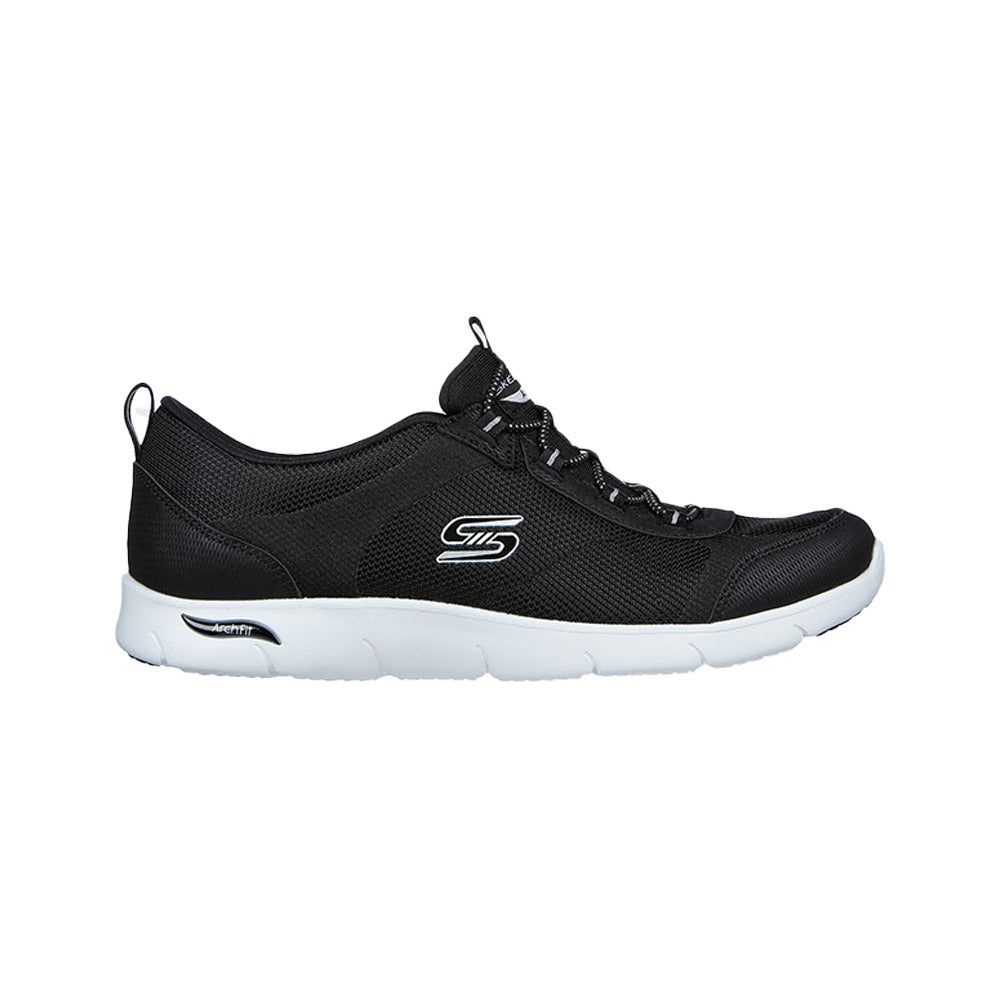 Skechers Lifestyle Arch Fit Refine Shoes For Women, Black & White