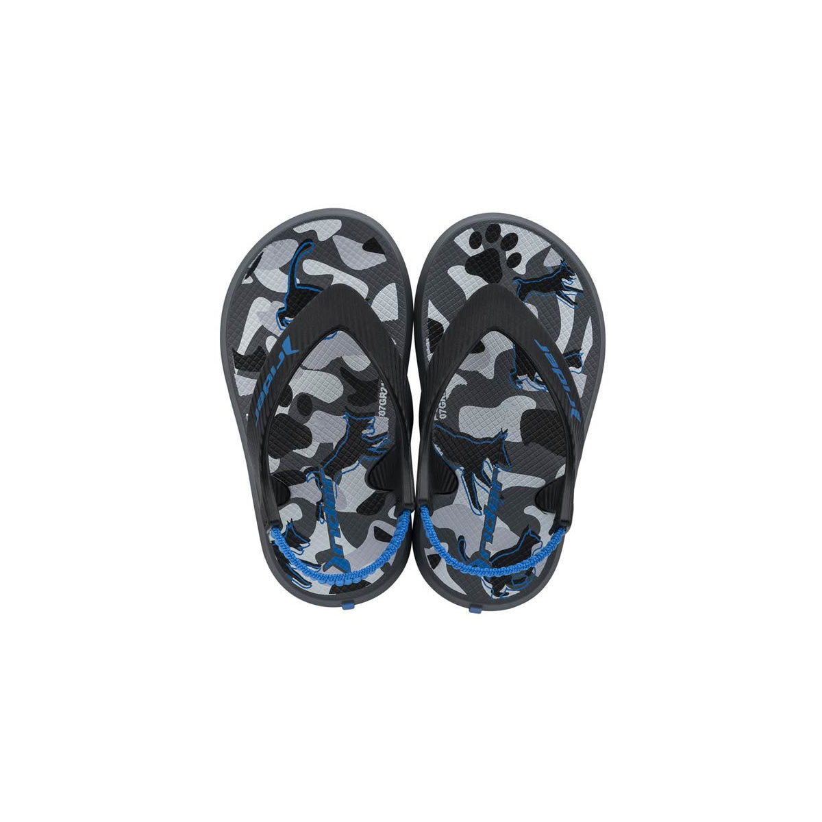 Rider Swimming Sandal For Kids, Grey & Black