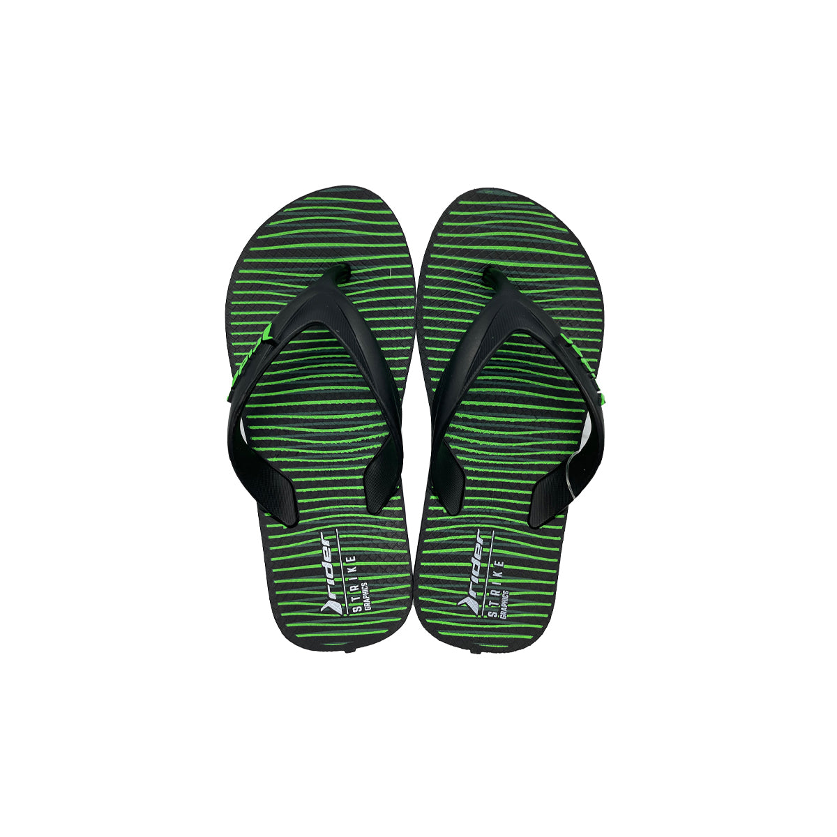 Rider Swimming Flip Flop For Kids, Black & Green