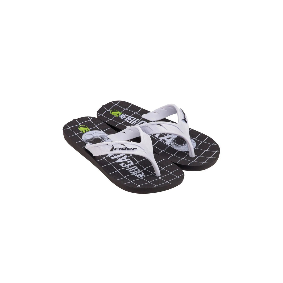 Rider Swimming Flip Flop For Kids, Black & White