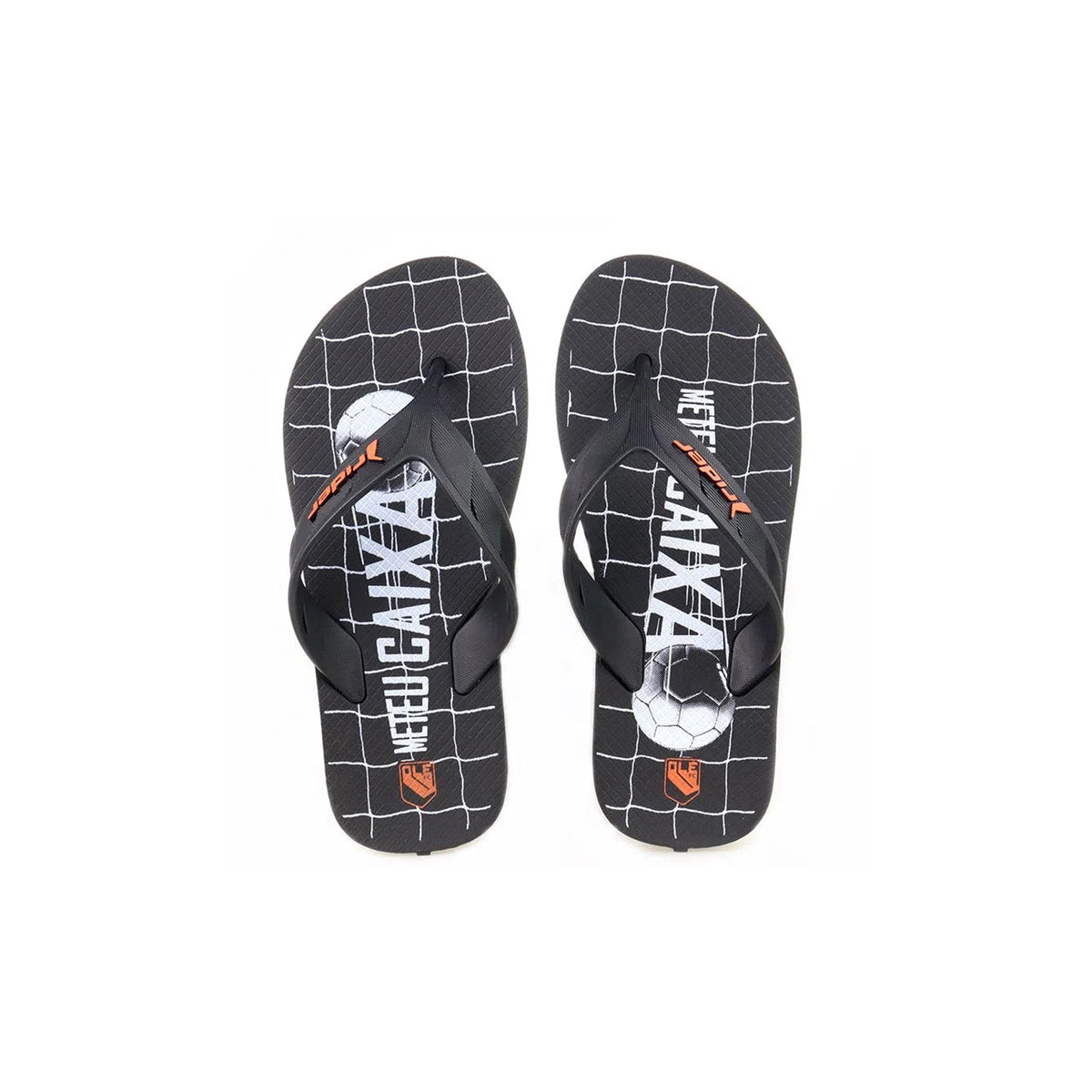 Rider Swimming Flip Flop For Kids, Black & White