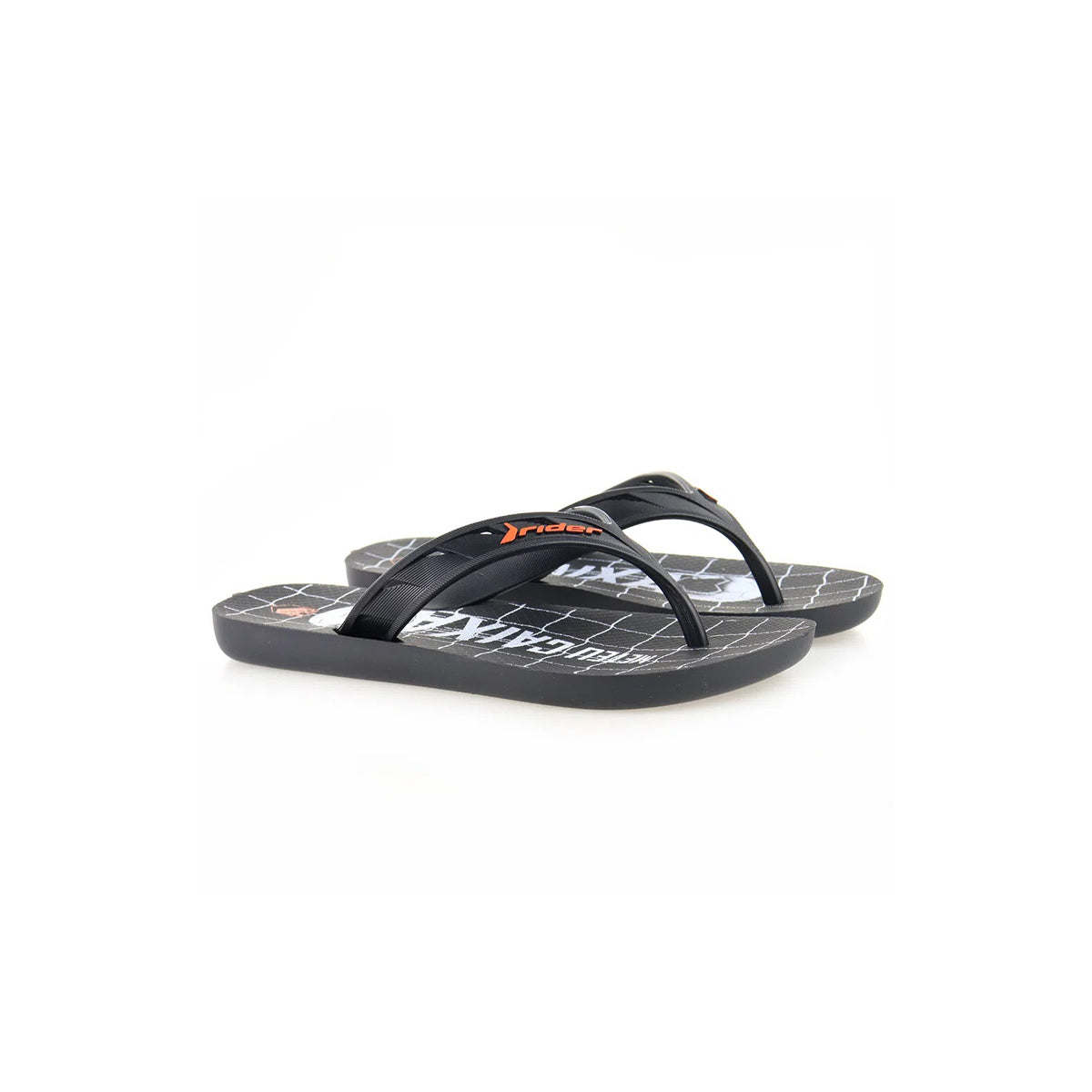 Rider Swimming Flip Flop For Kids, Black & White