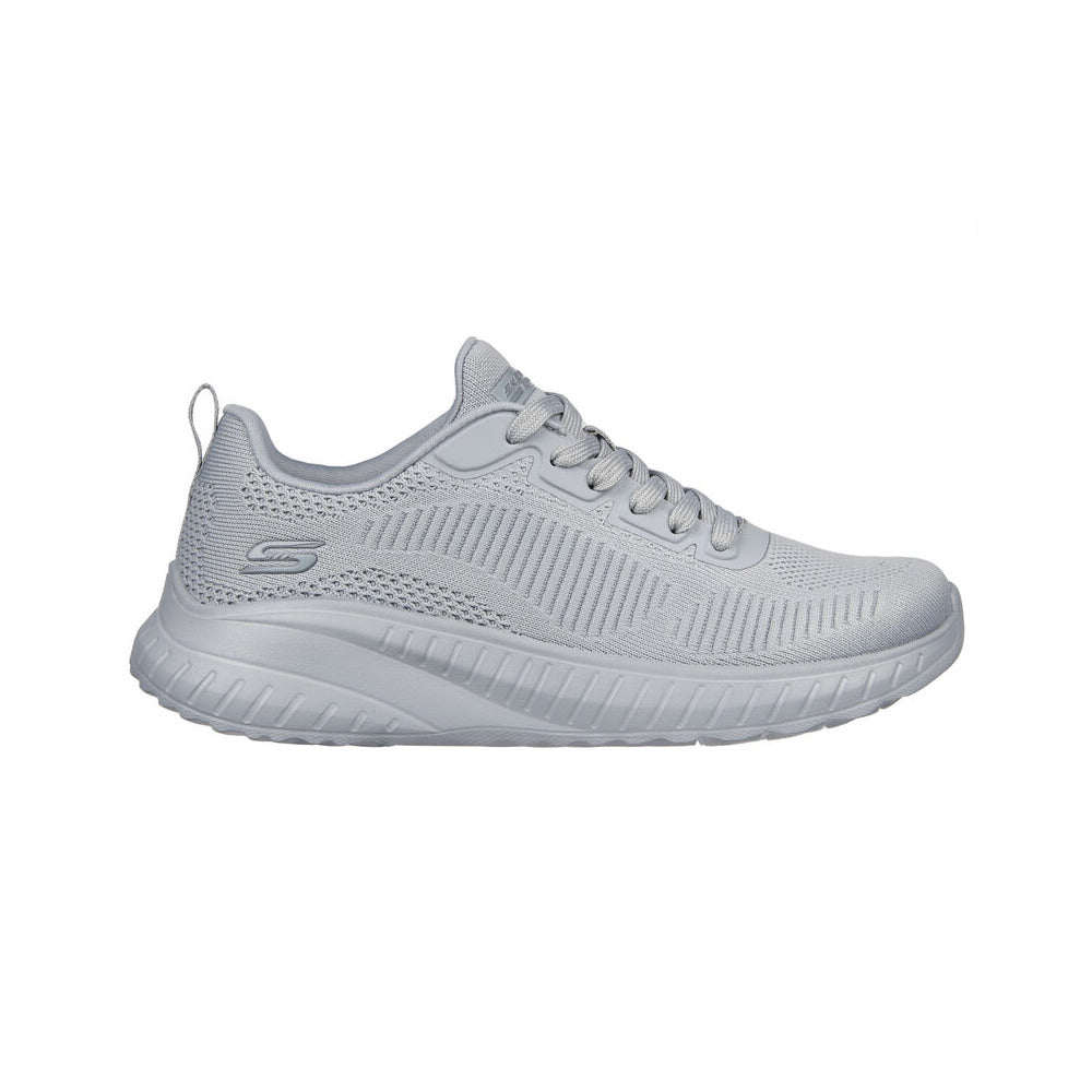 Skechers Bobs Squad Chaos Shoes For Women, Light Grey