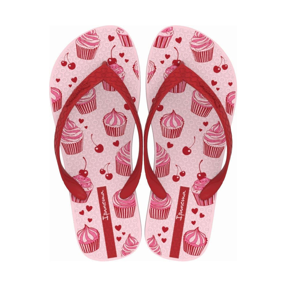 Ipanema Printed Flip-Flops, Cherry Red