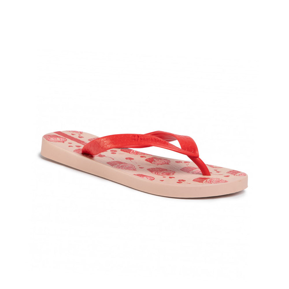 Ipanema Printed Flip-Flops, Cherry Red