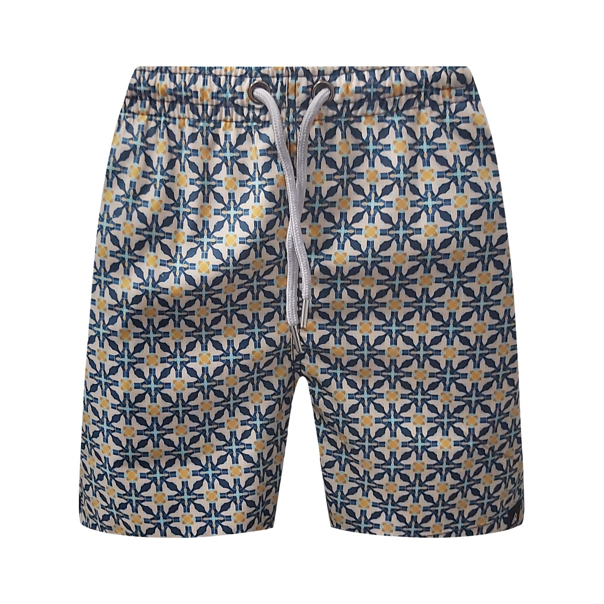 شورت سباحة فاير فلاي للرجال، أزرق داكن وبيج