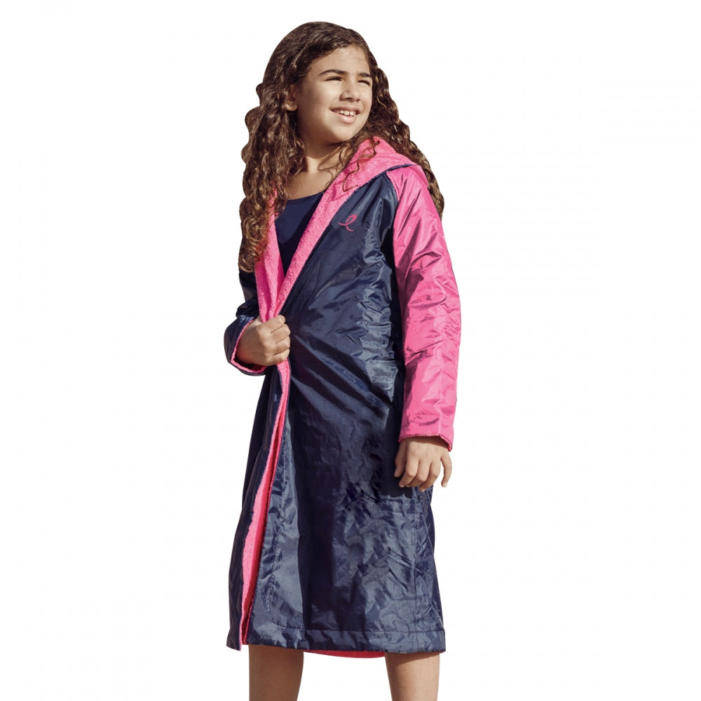 Energetics Swimming Water Proof Robe For Kids, Navy & Fuchsia
