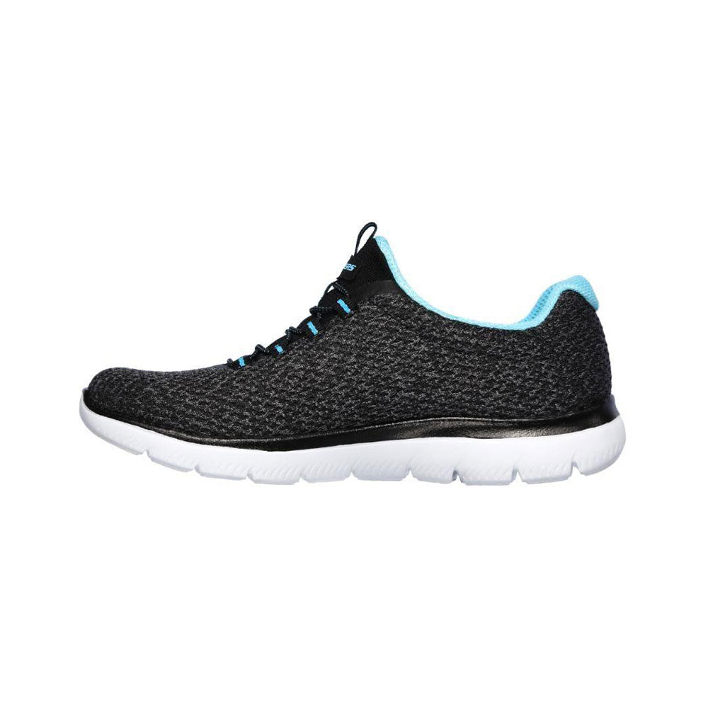 Skechers Summits Striding Lifestyle Shoes For Women, Black & Turquoise