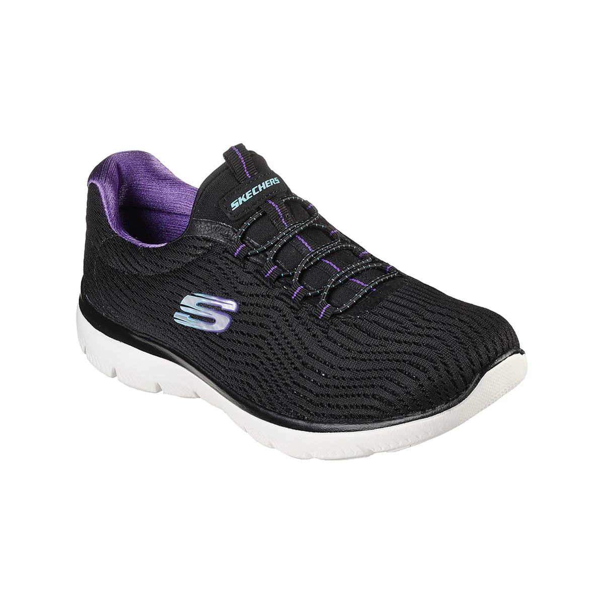 Skechers Summits Next Wave Shoes For Women, Black & Purple