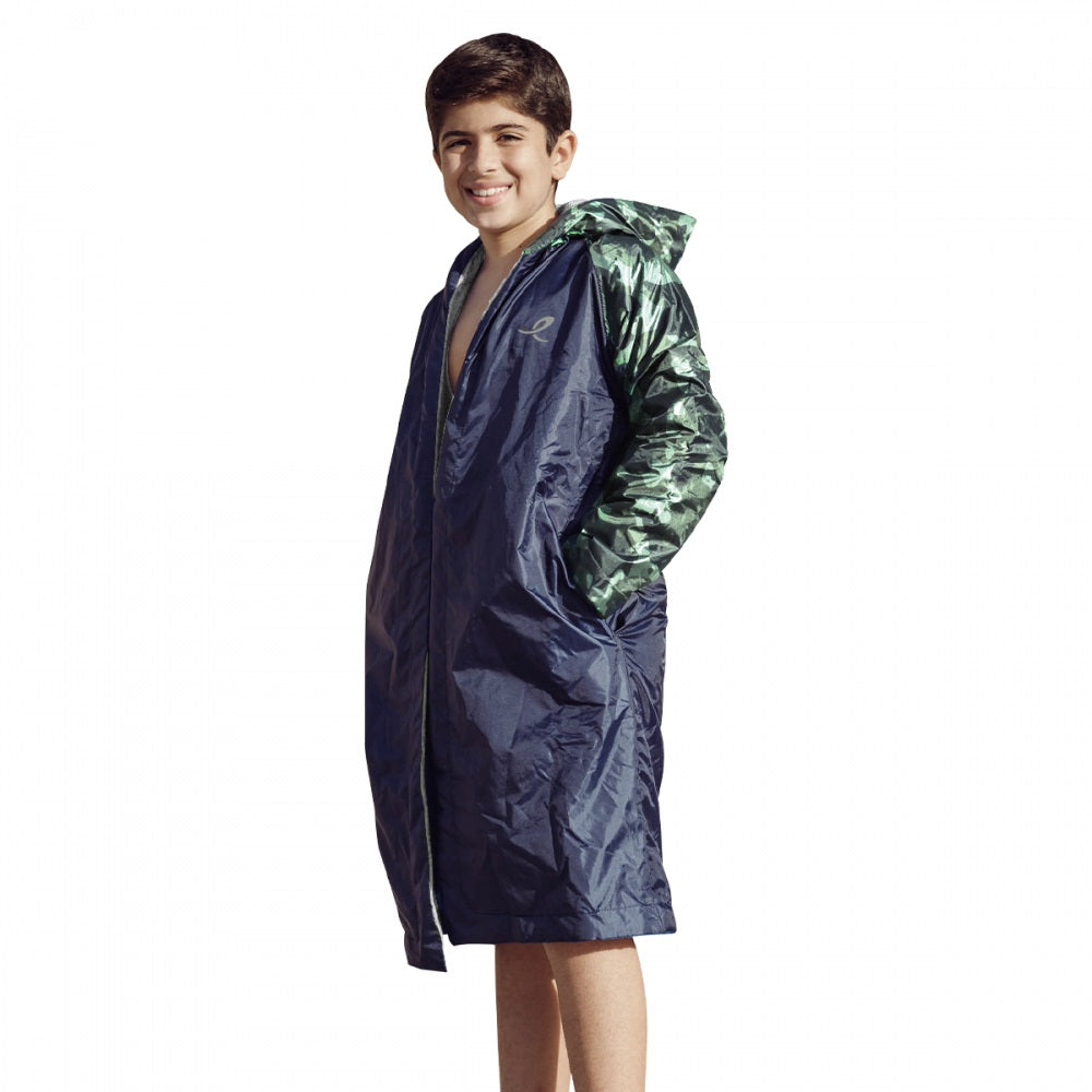 Energetics Swimming Water Proof Robe For Kids, Navy Army