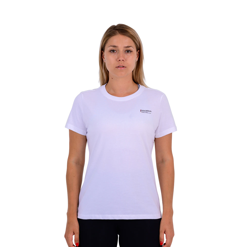 Anta Cross-Training Cotton T-Shirt For Women, Snow White