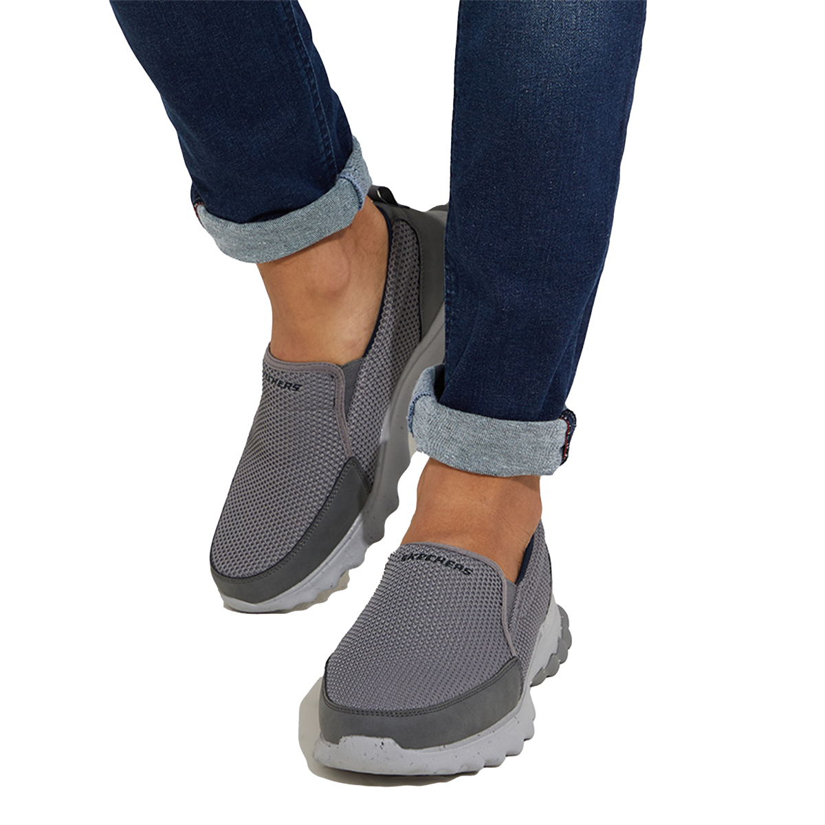 حذاء سكيتشرز فوستون لايف ستايل للرجال، لون فحمي