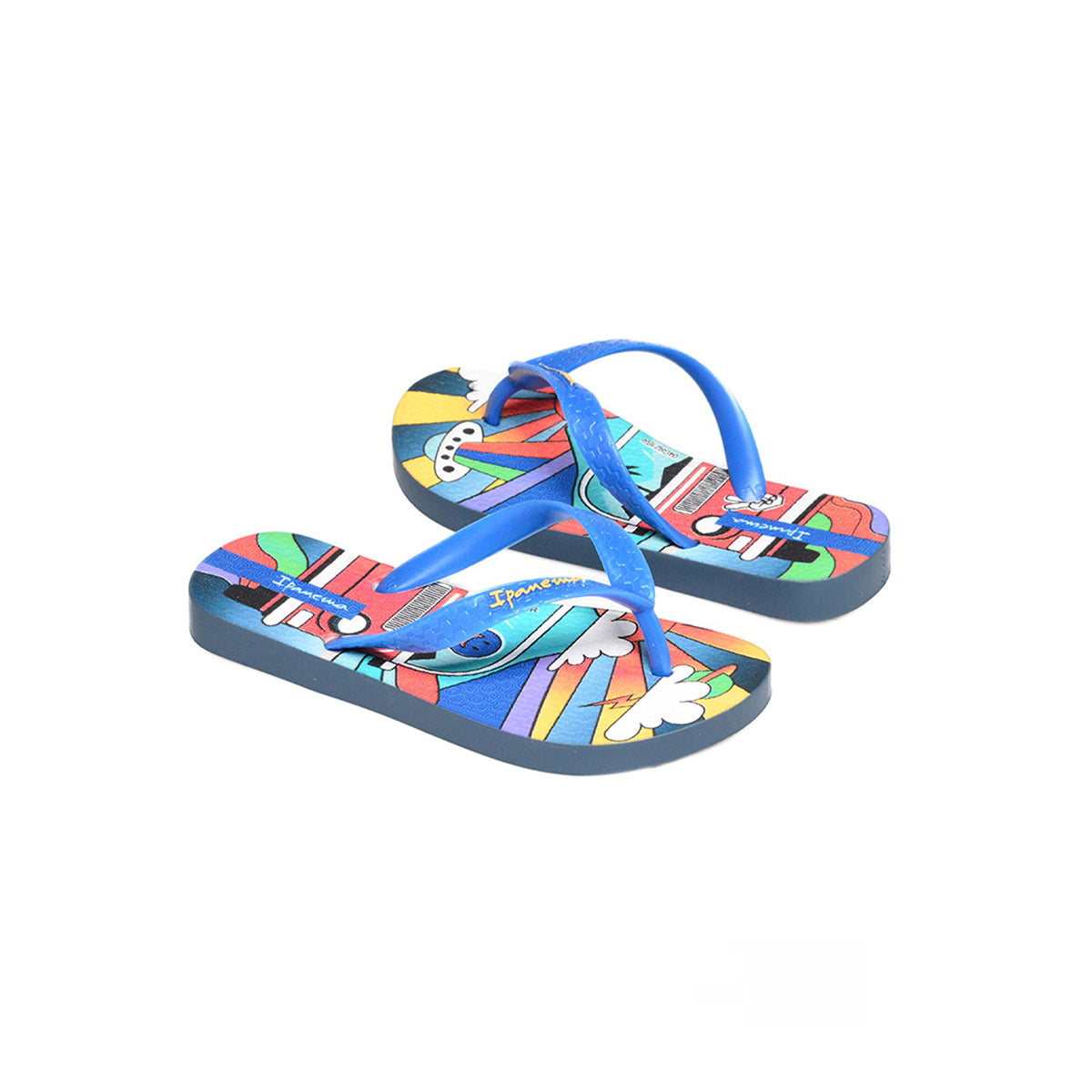 Ipanema Swimming Flip Flop For Kids, Blue & Yellow