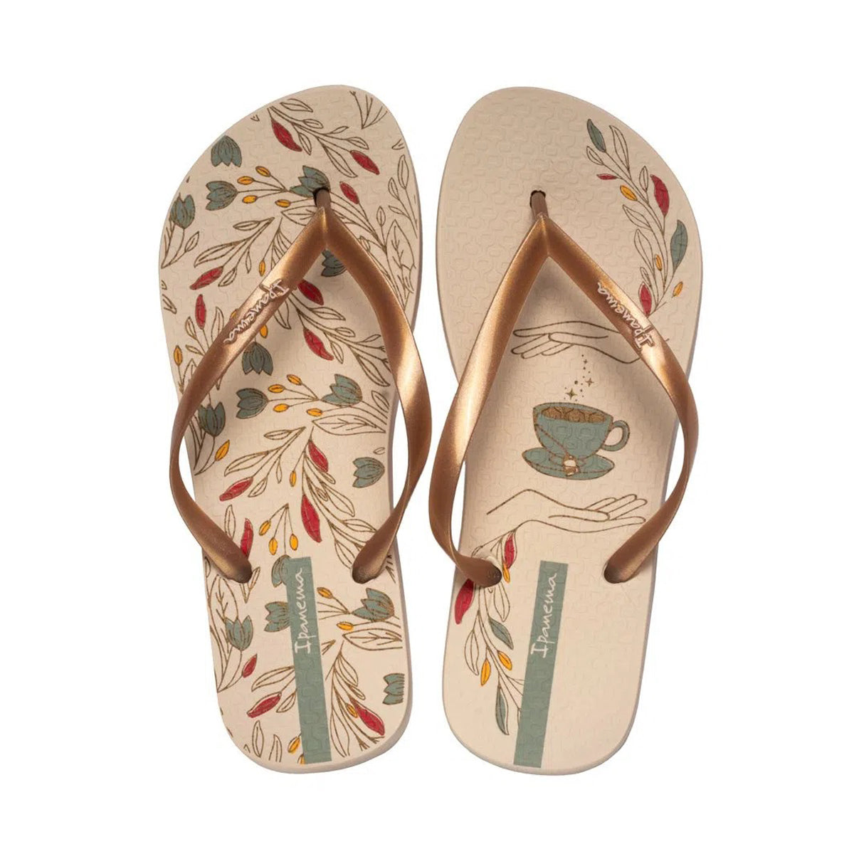 Ipanema Flip Flop For Women, Beige & Gold