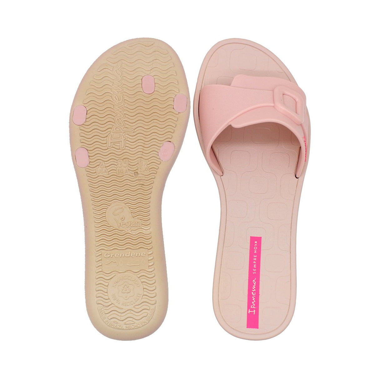 Ipanema Flip-Flops For Women, Beige & Pink