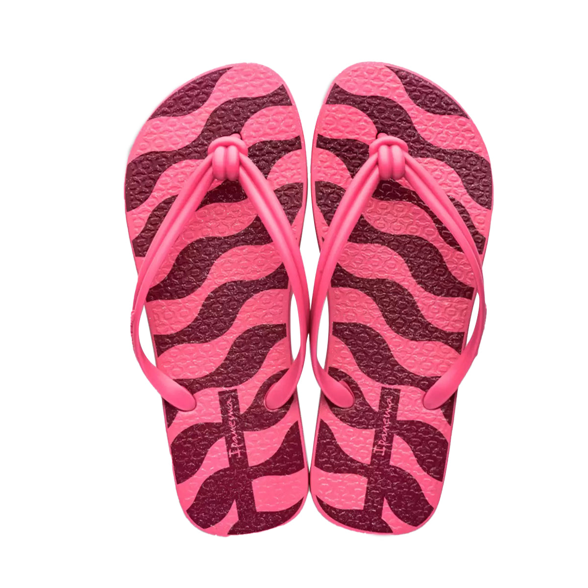 Ipanema Flip Flop For Women, Pink & Dark Red