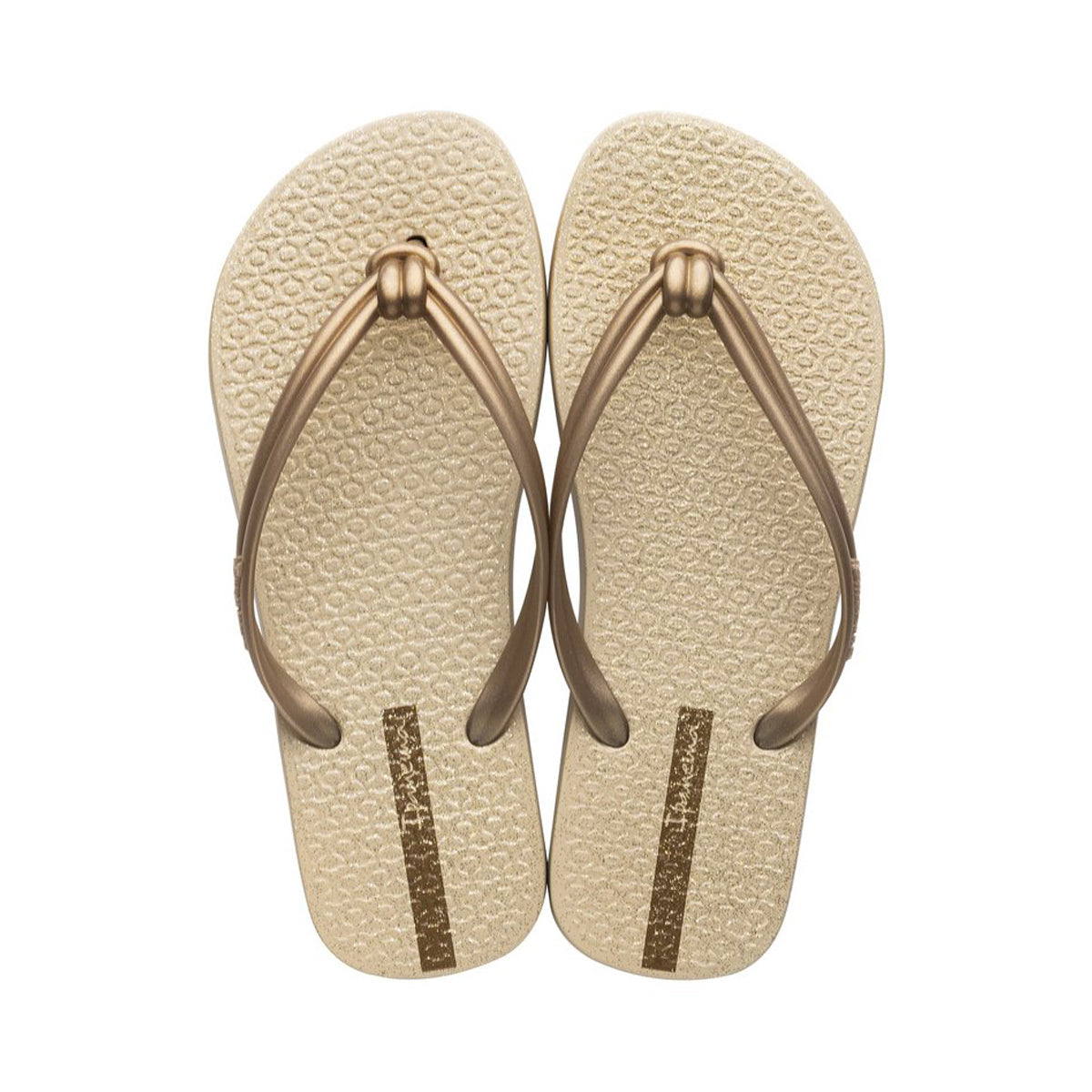 Ipanema Flip-Flops For Women, Beige & Gold