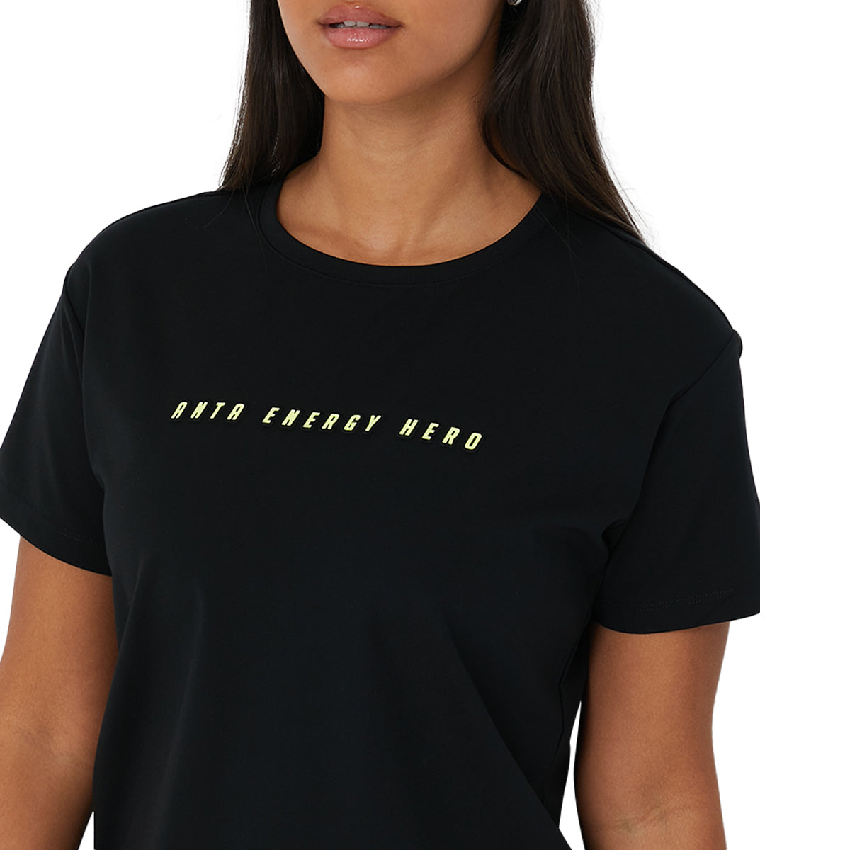 Anta Ss Tee Cotton T-Shirt For Women, Black