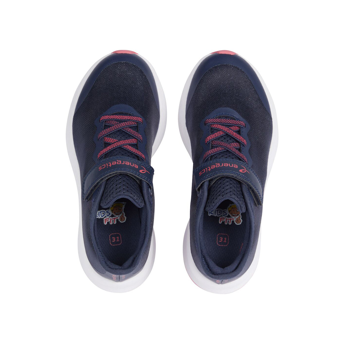حذاء جري Energetics Running للأطفال، باللون الأزرق الداكن والوردي