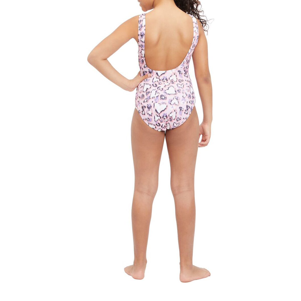 Firefly Swimming One Piece For Kids, Light Lilac